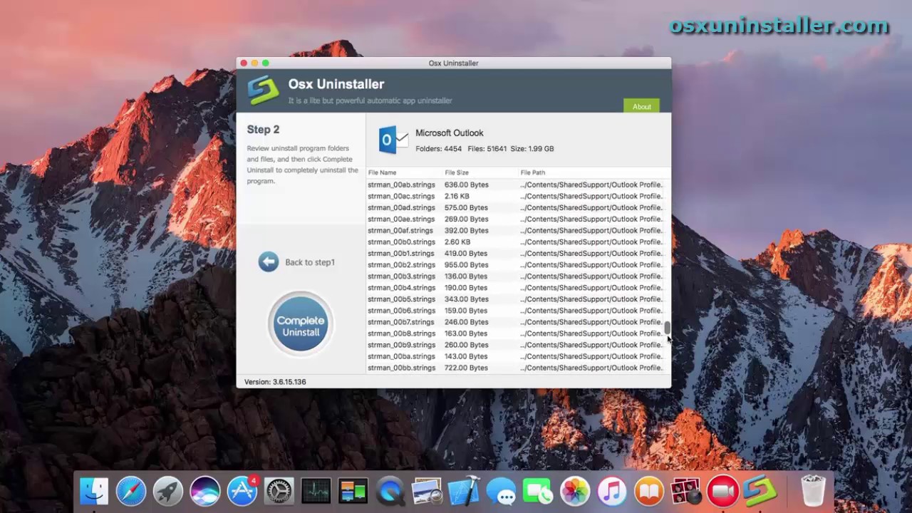 uninstall outlook for mac 2016